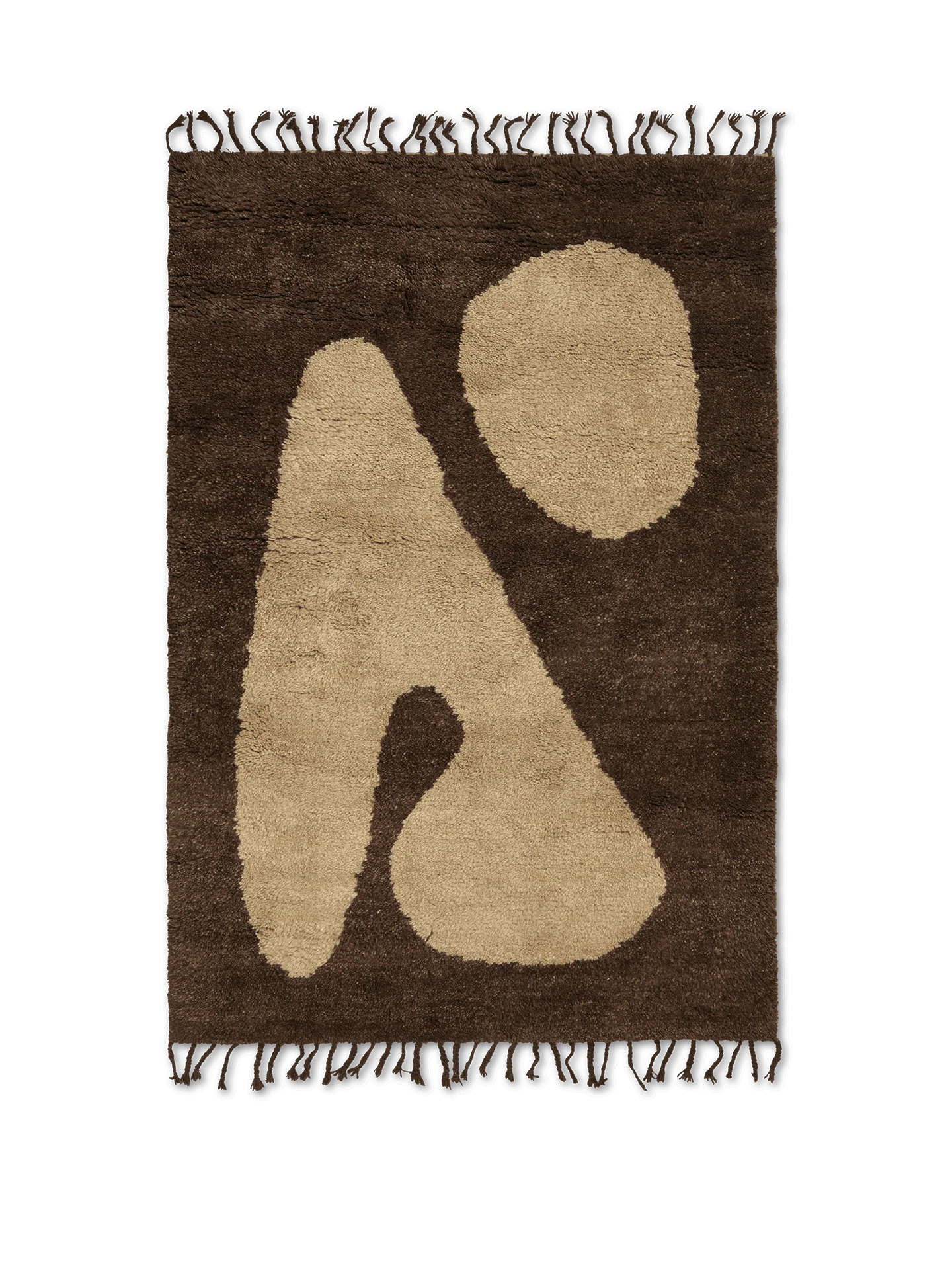Abstract Rug - Brown/Off-white - Image 2