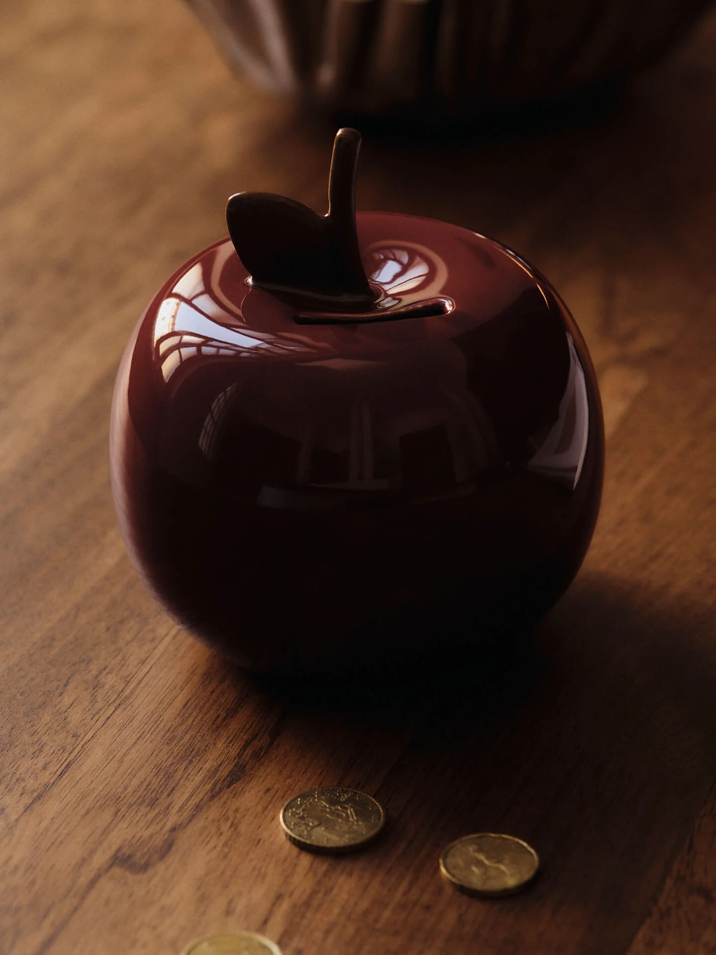 Apple Money Bank - Deep Red - Image 3