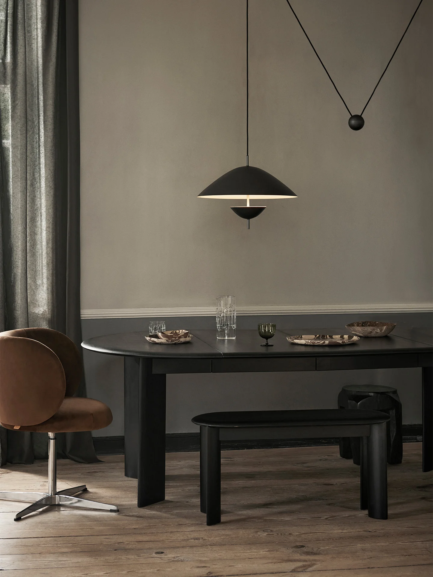 Bevel Bench - Black Oiled Beech - Image 2