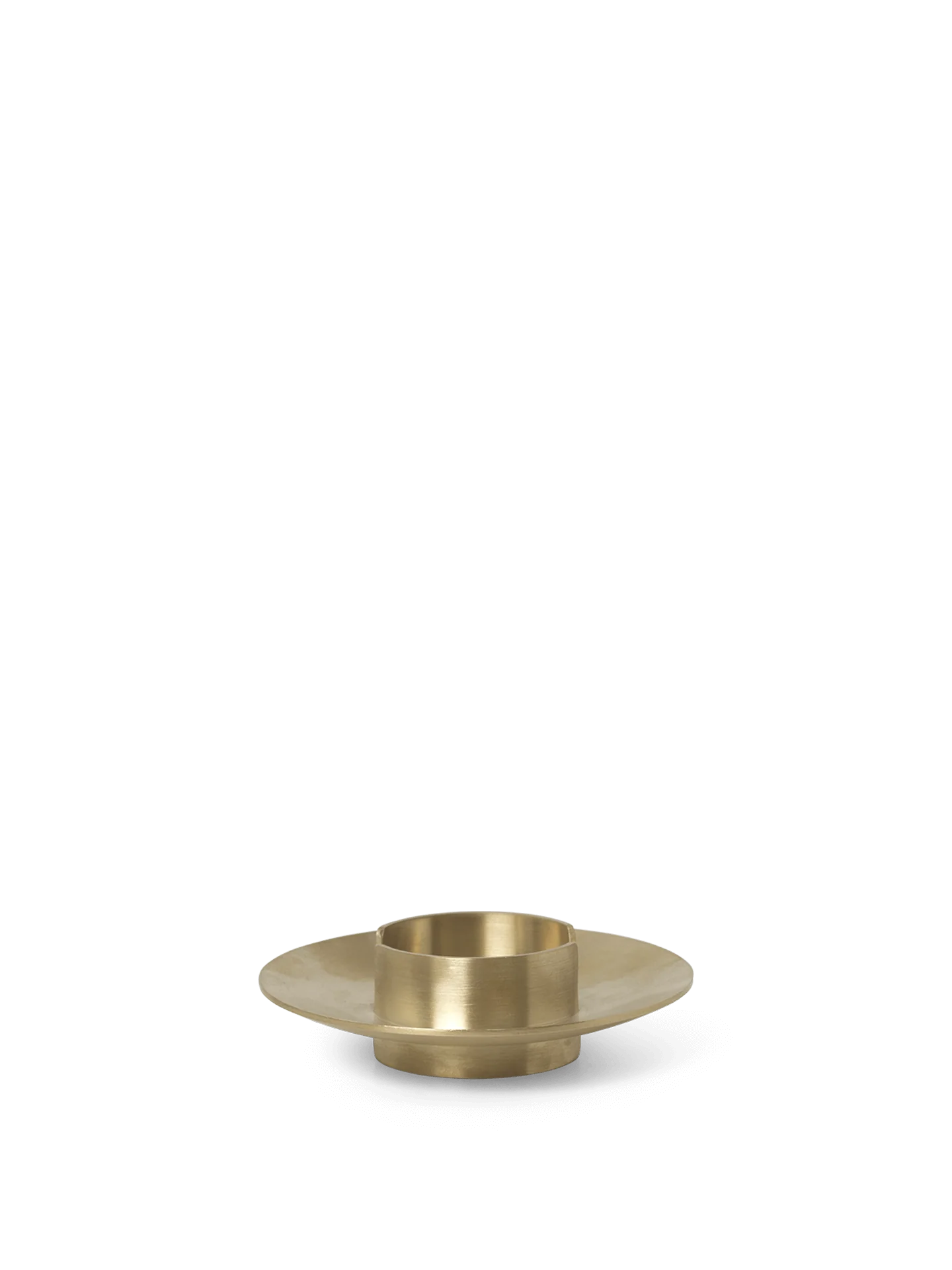 Block Candle Holder - Brass