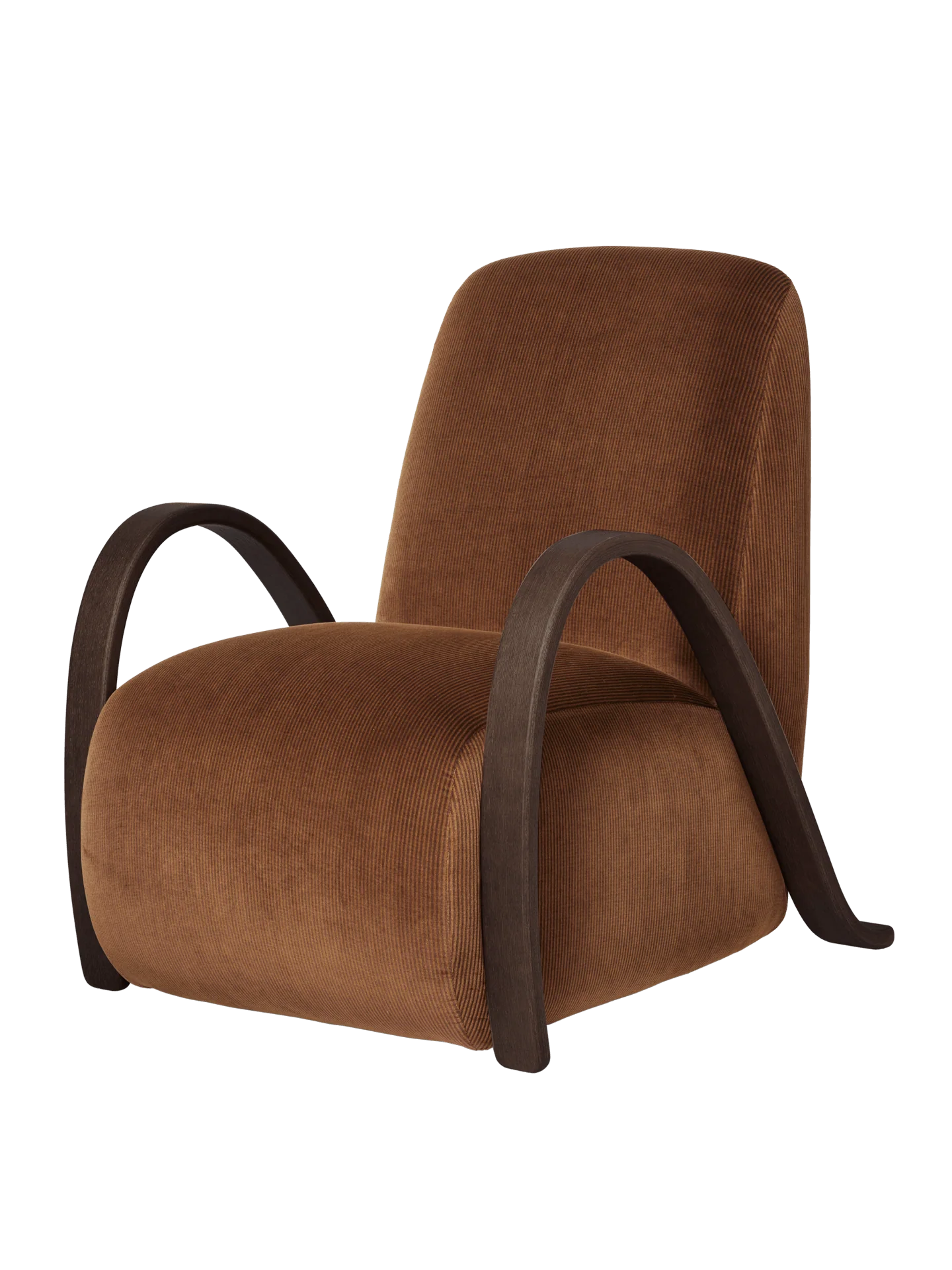 Buur Lounge Chair - Devoré Velvet - Rust - US