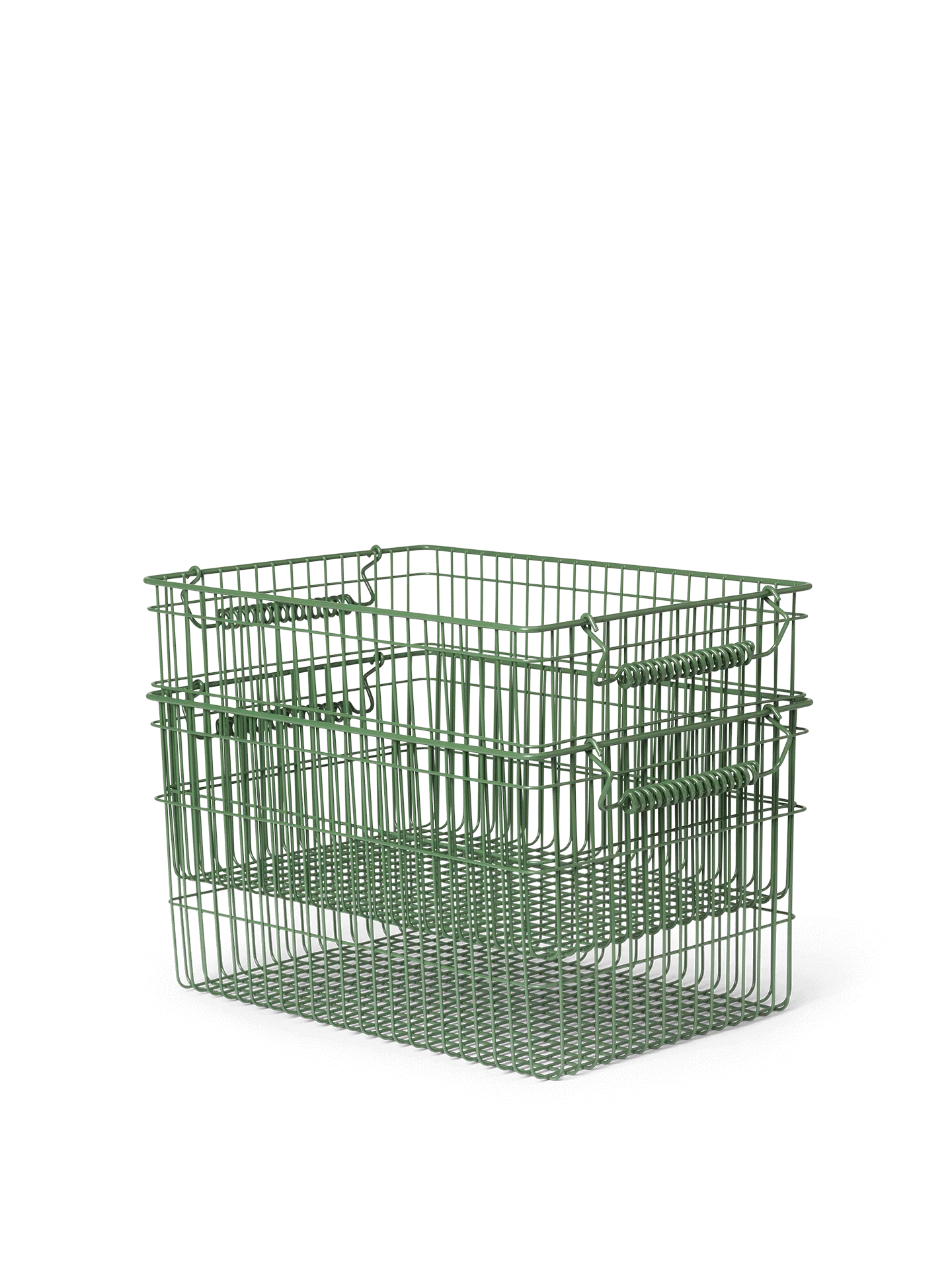 Cala Stackable Baskets - Set of 2 - Verdant Green - Image 3