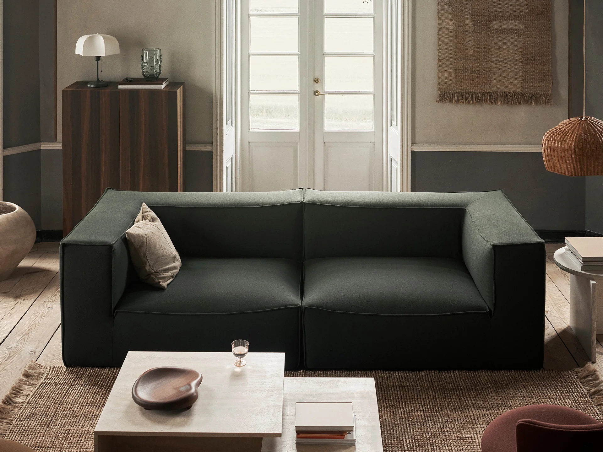 Catena Sofa Armrest Left L400 - Grain - Dark Green - US - Image 2