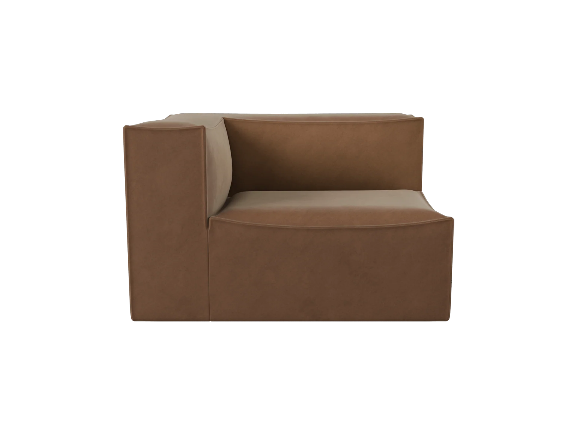 Catena Sofa Armrest Left S400 - Rich Velvet - Soft Brown - US
