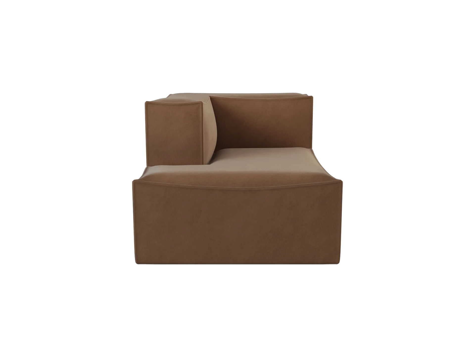 Catena Sofa Chaise Longue Left S600 - Rich Velvet - Soft Brown - US