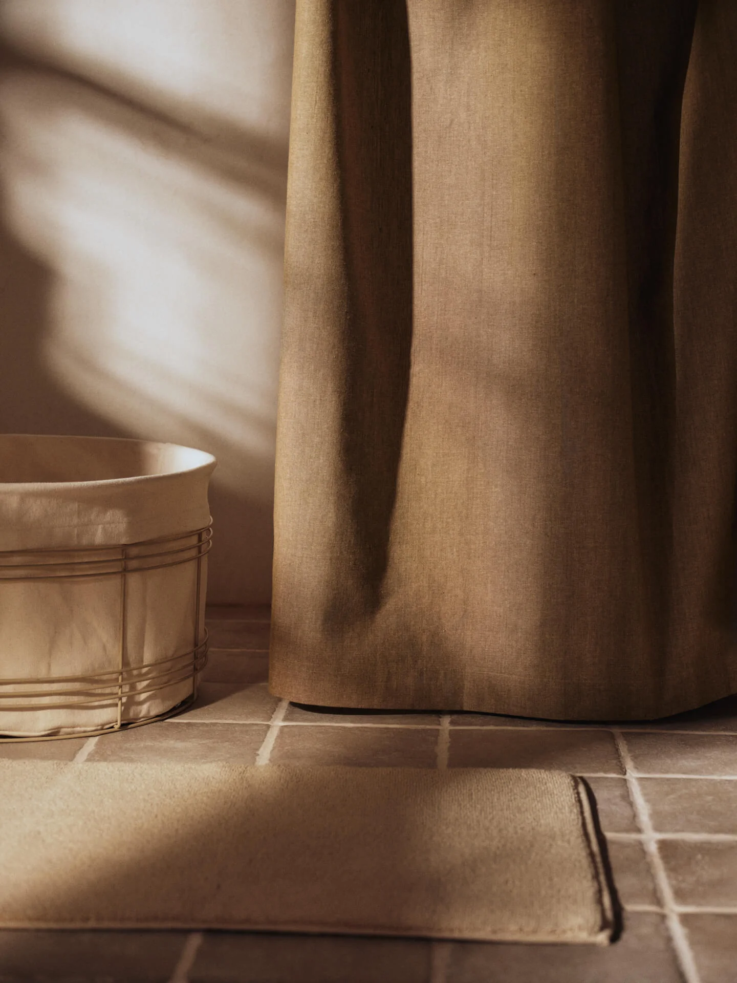 Chambray Shower Curtain - Olive - Image 2