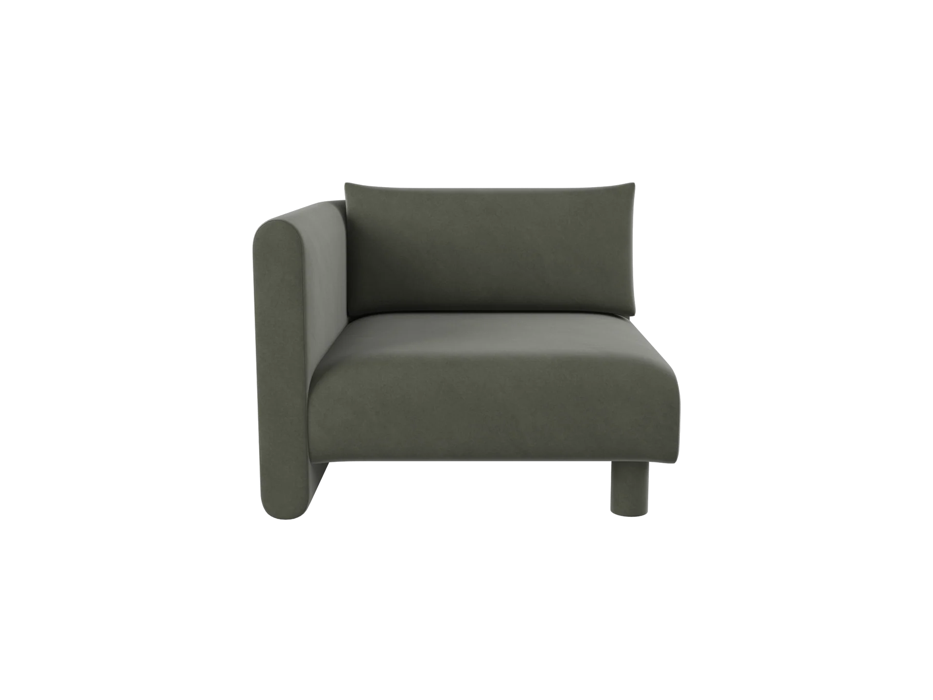 Dase Sofa Armrest Left - Rich Velvet - Pine - US