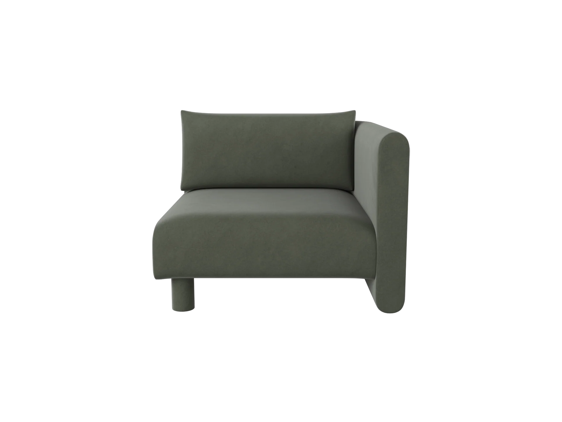 Dase Sofa Armrest Right - Rich Velvet - Pine - US