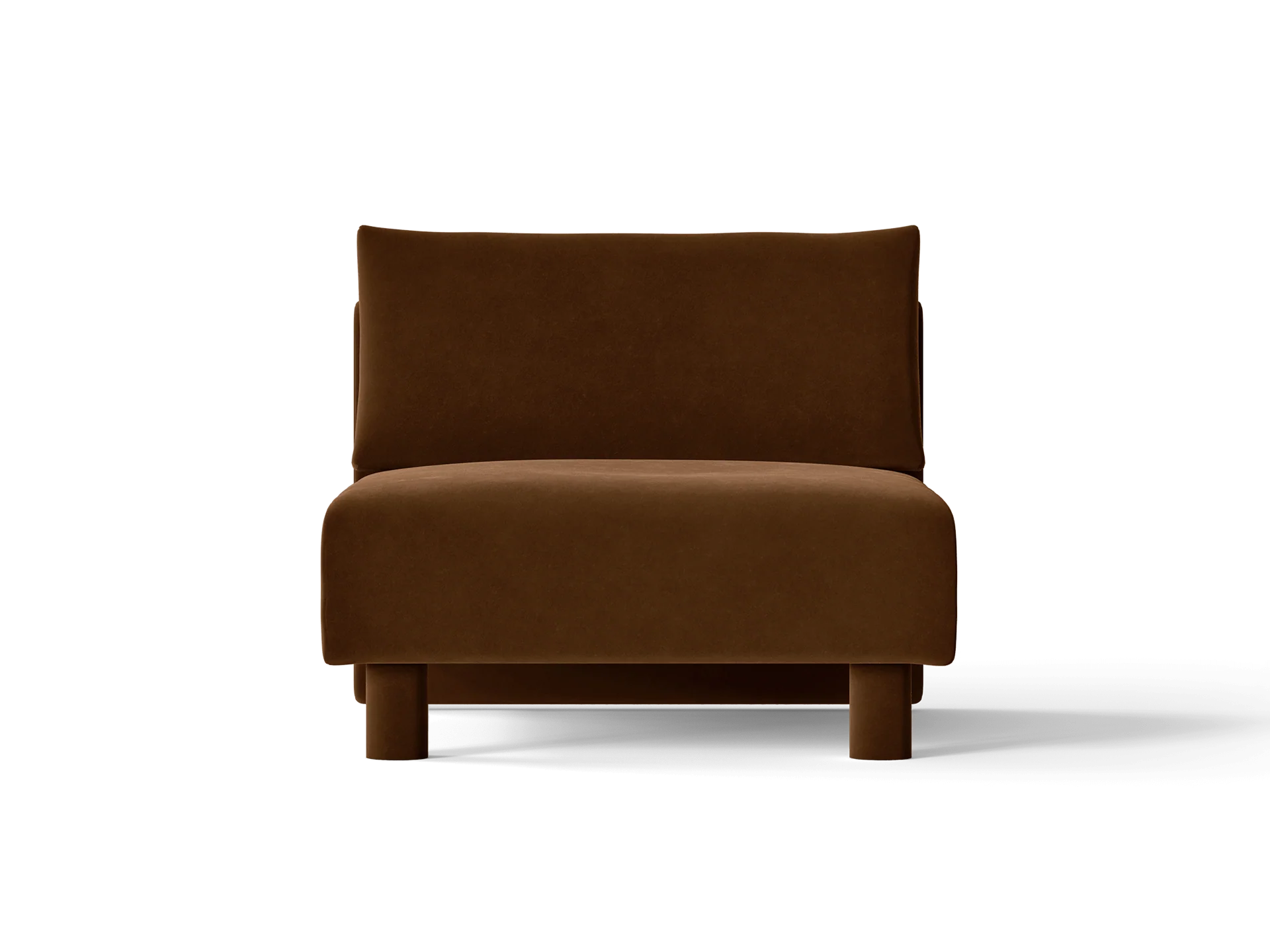 Dase Sofa Center - Rich Velvet - Soft Brown - US