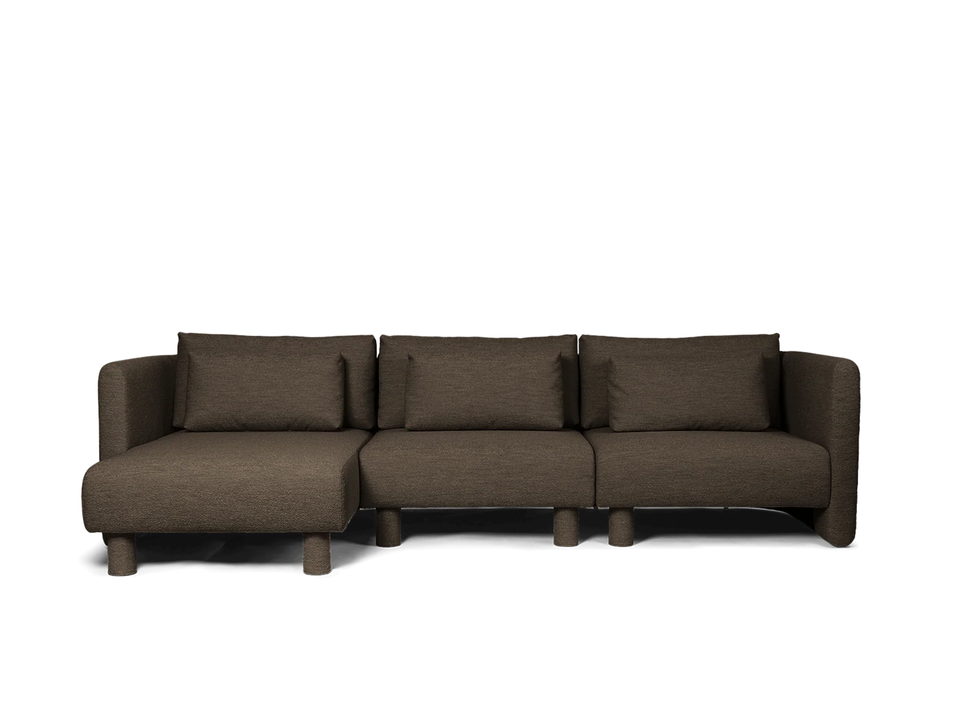 Dase Sofa Center - Soft Bouclé - Dark Brown - US - Image 4