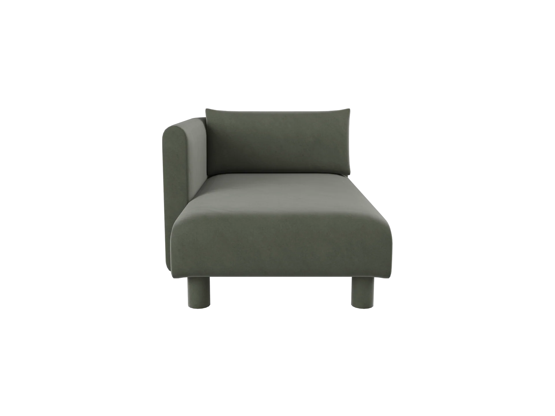 Dase Sofa Chaise Longue Left - Rich Velvet - Pine - US