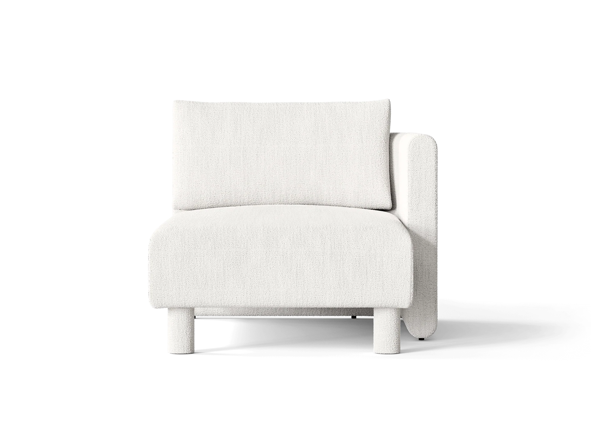 Dase Sofa Chaise Longue Right - Bouclé - Off-white - US