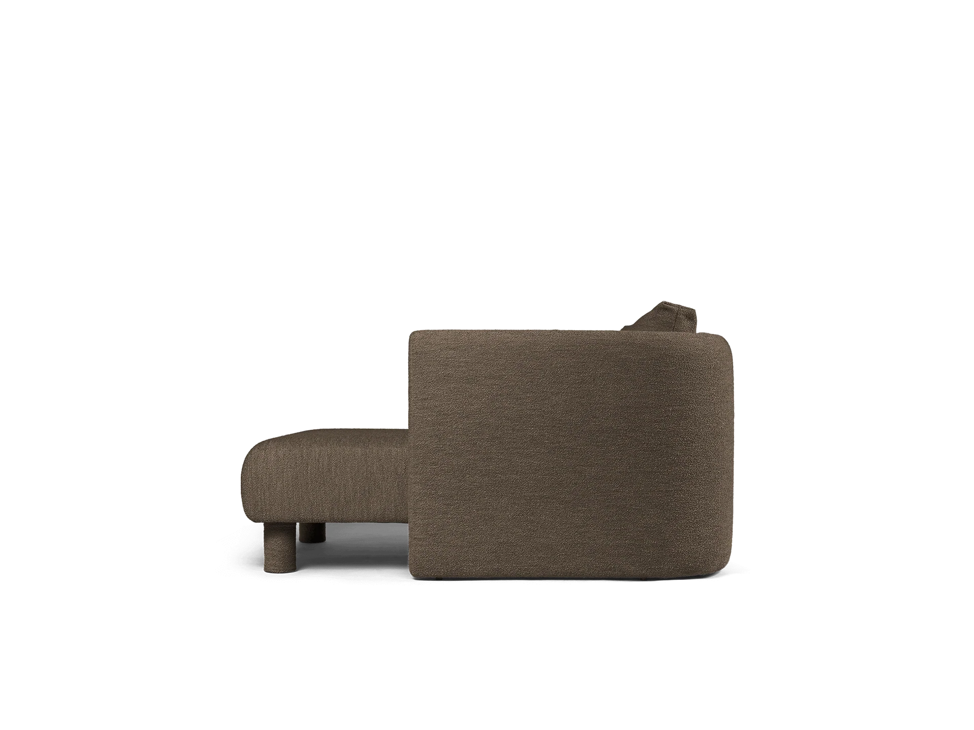 Dase Sofa Chaise Longue Right - Soft Bouclé - Dark Brown - US - Image 4