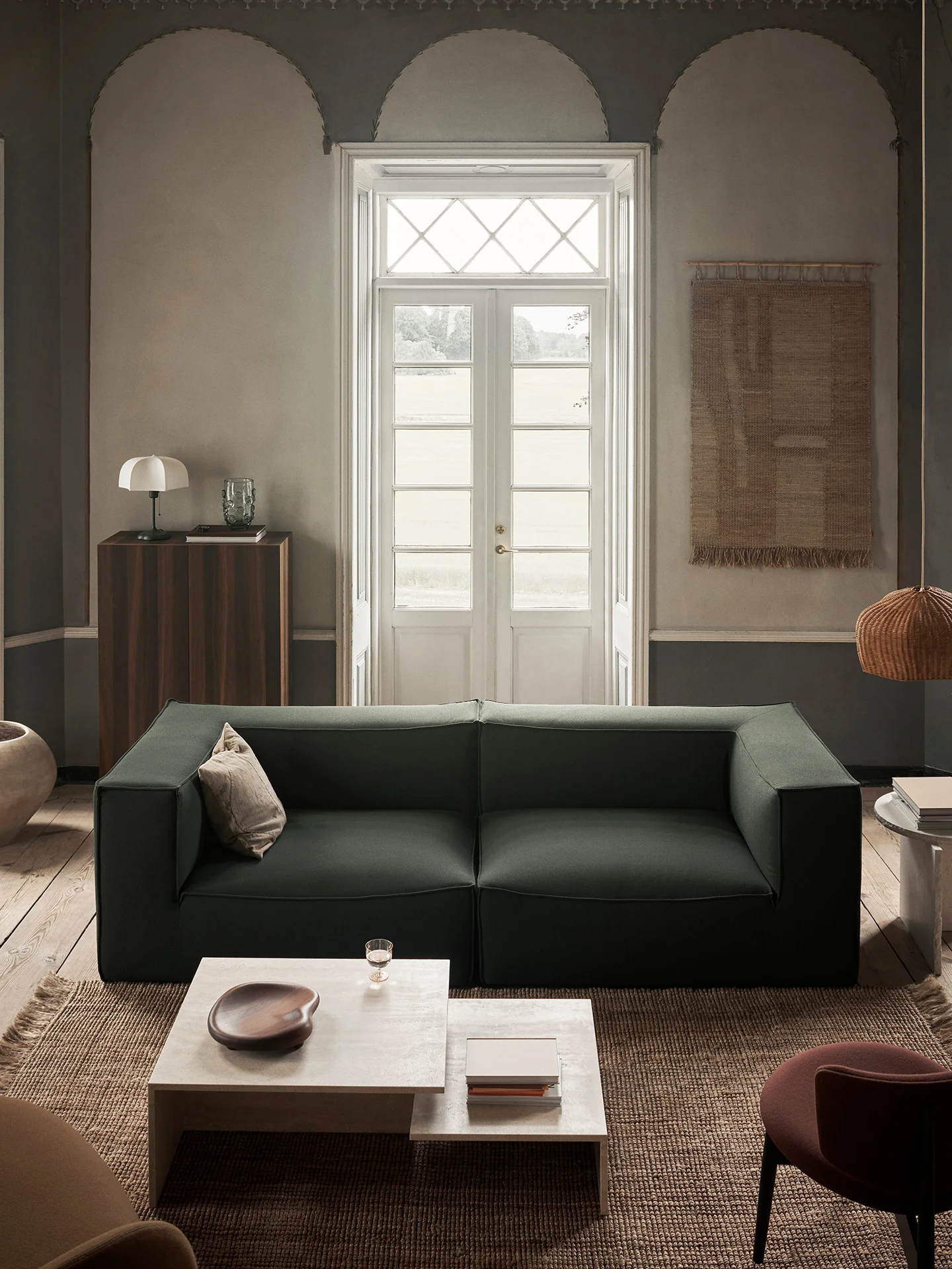 Distinct Grande Duo Tables - Travertine - Image 4