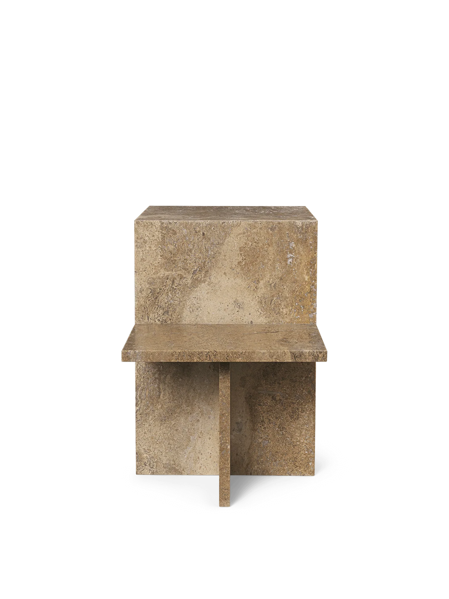 Distinct Side Table - Dark Brown Travertine - Image 3