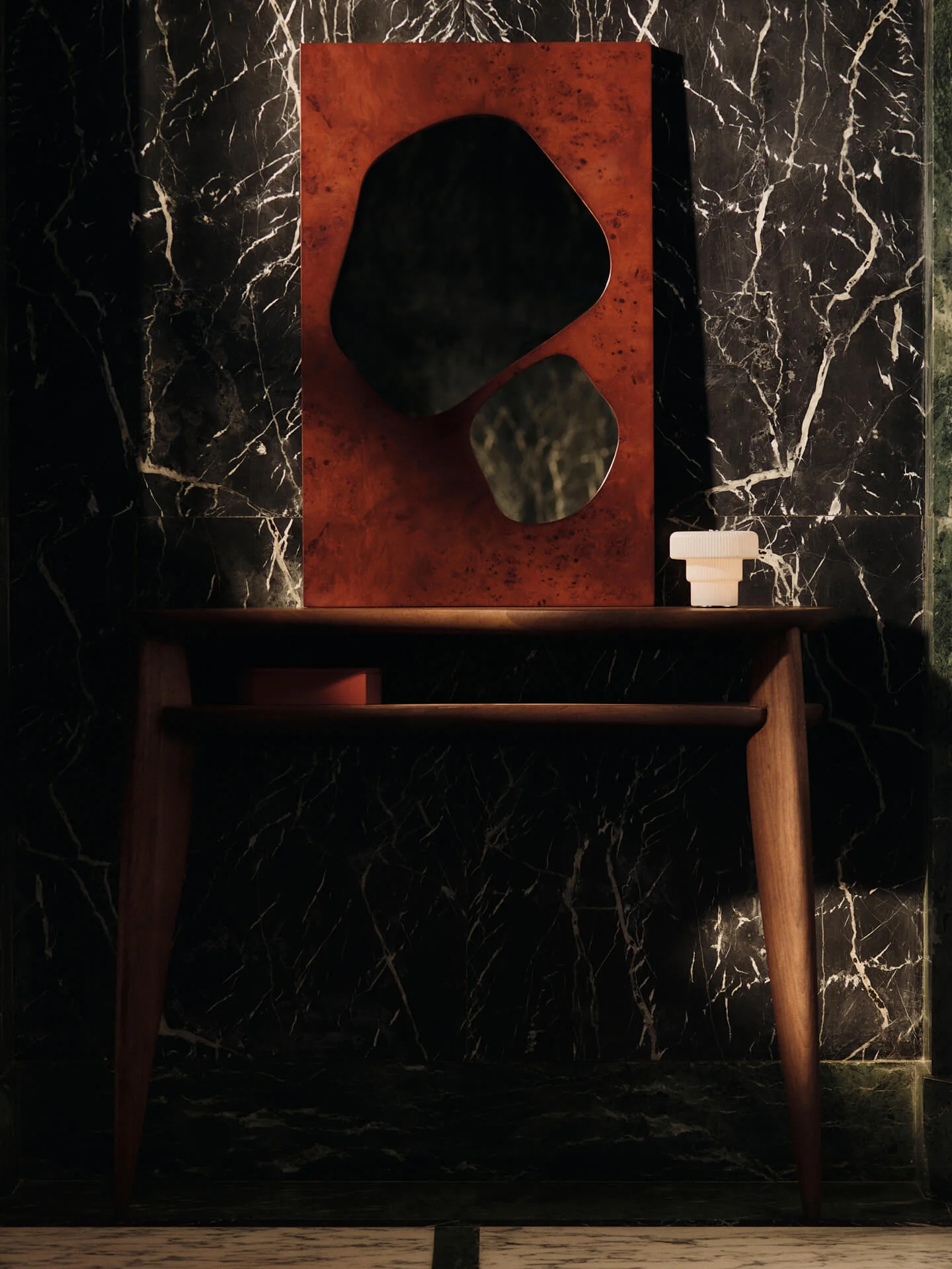 Folia Mirror - Medium - Dark Stained Burl - Image 3