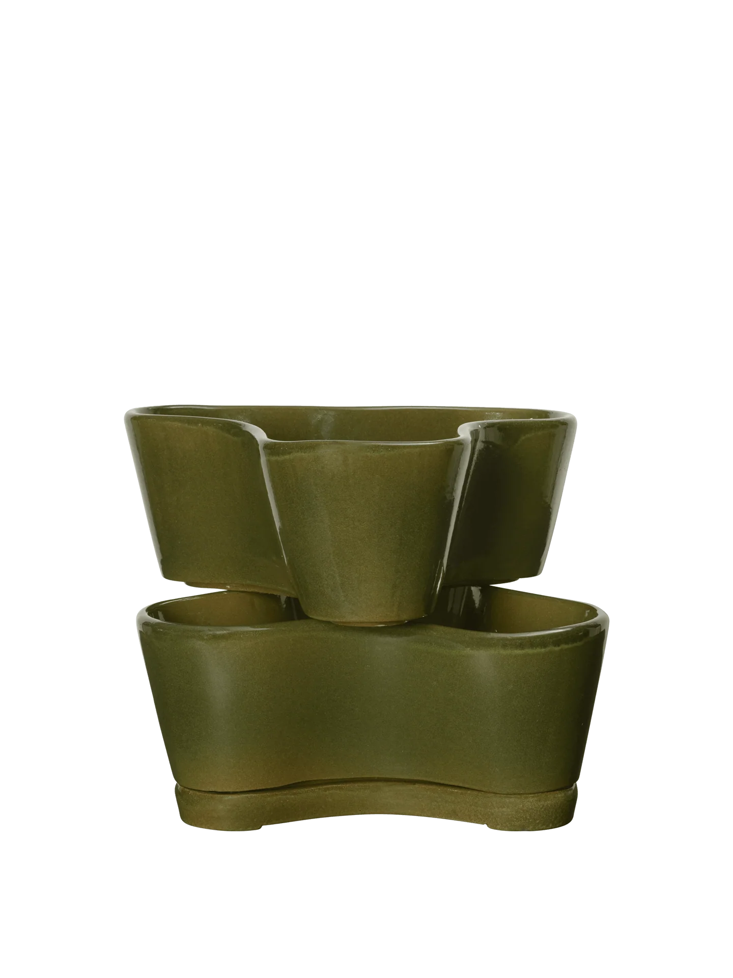 Gemi Stackable Planters - Set of 2 - Moss Green