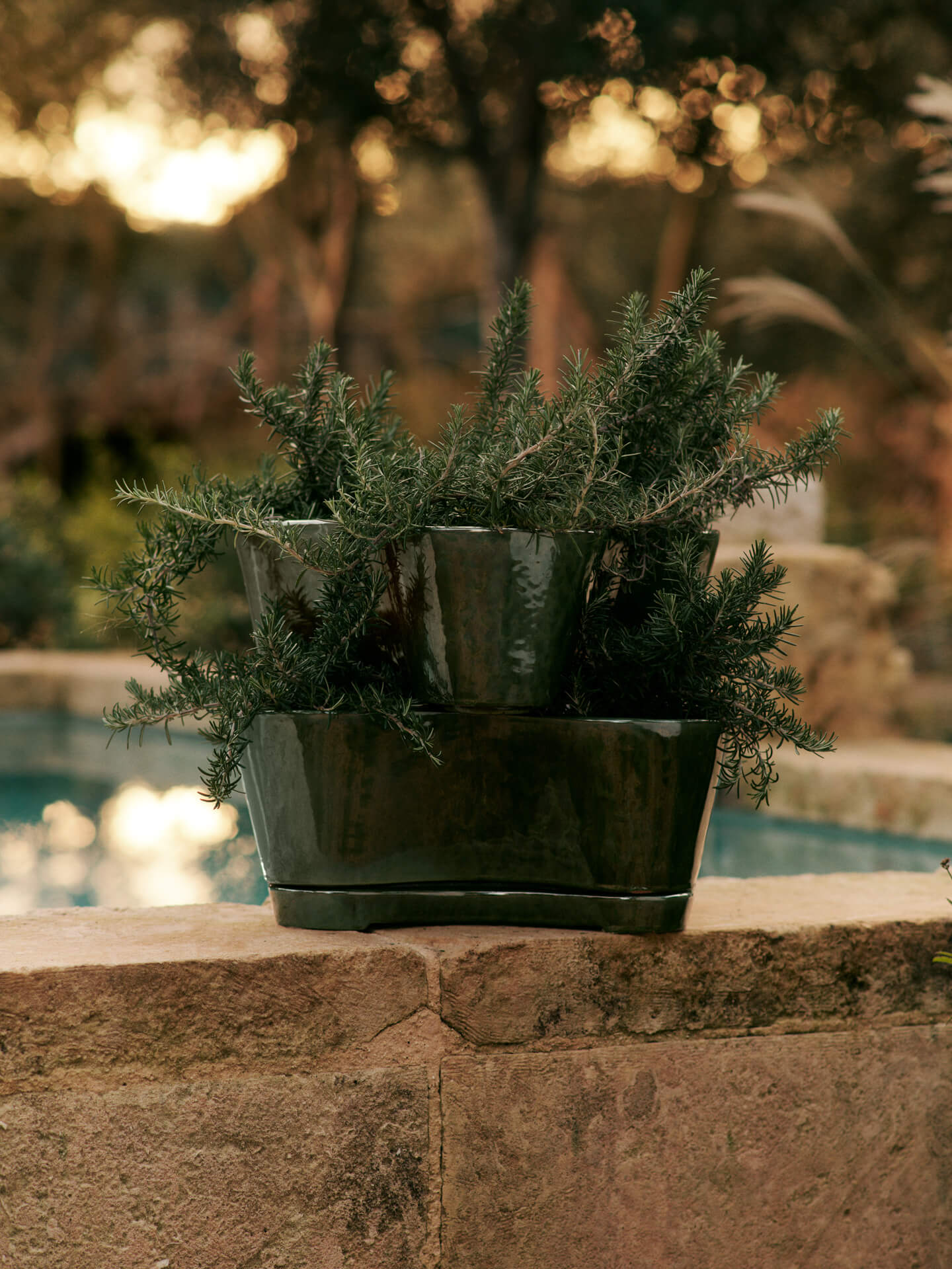 Gemi Stackable Planters - Set of 2 - Moss Green - Image 2
