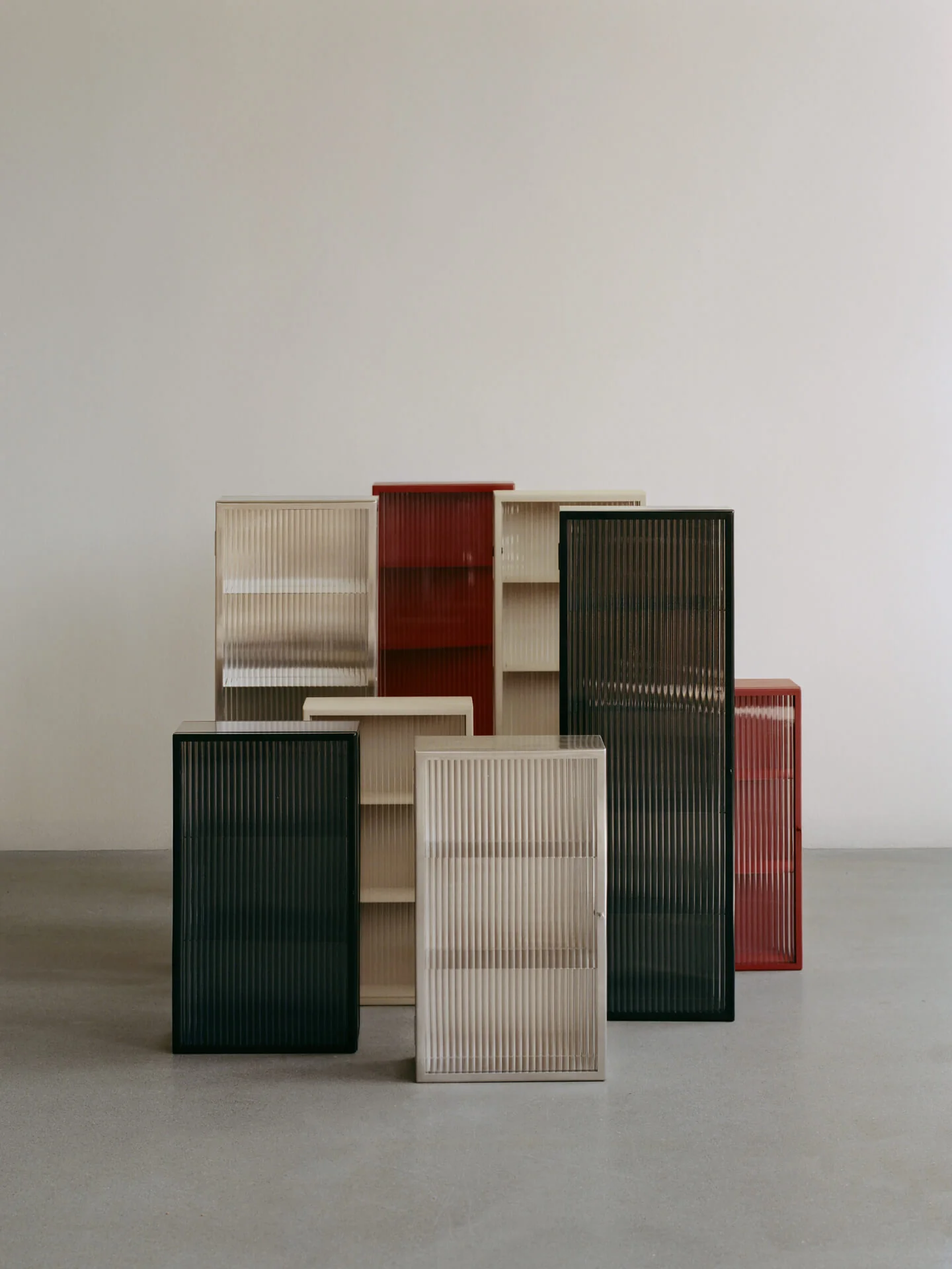 Haze Wall Cabinet - Reeded Glass - Cashmere - Image 3