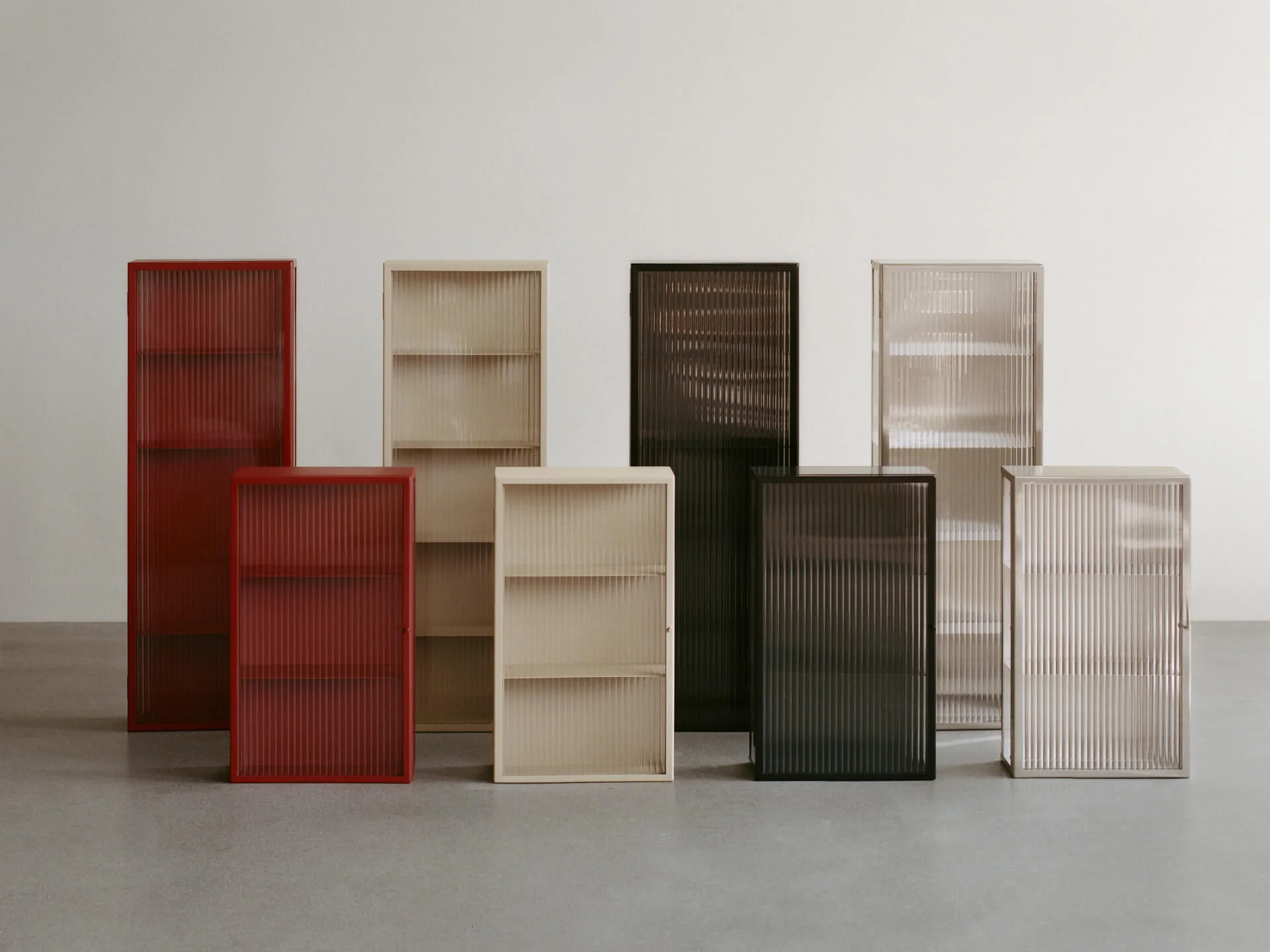 Haze Wall Cabinet - Reeded Glass - Cashmere - Image 4