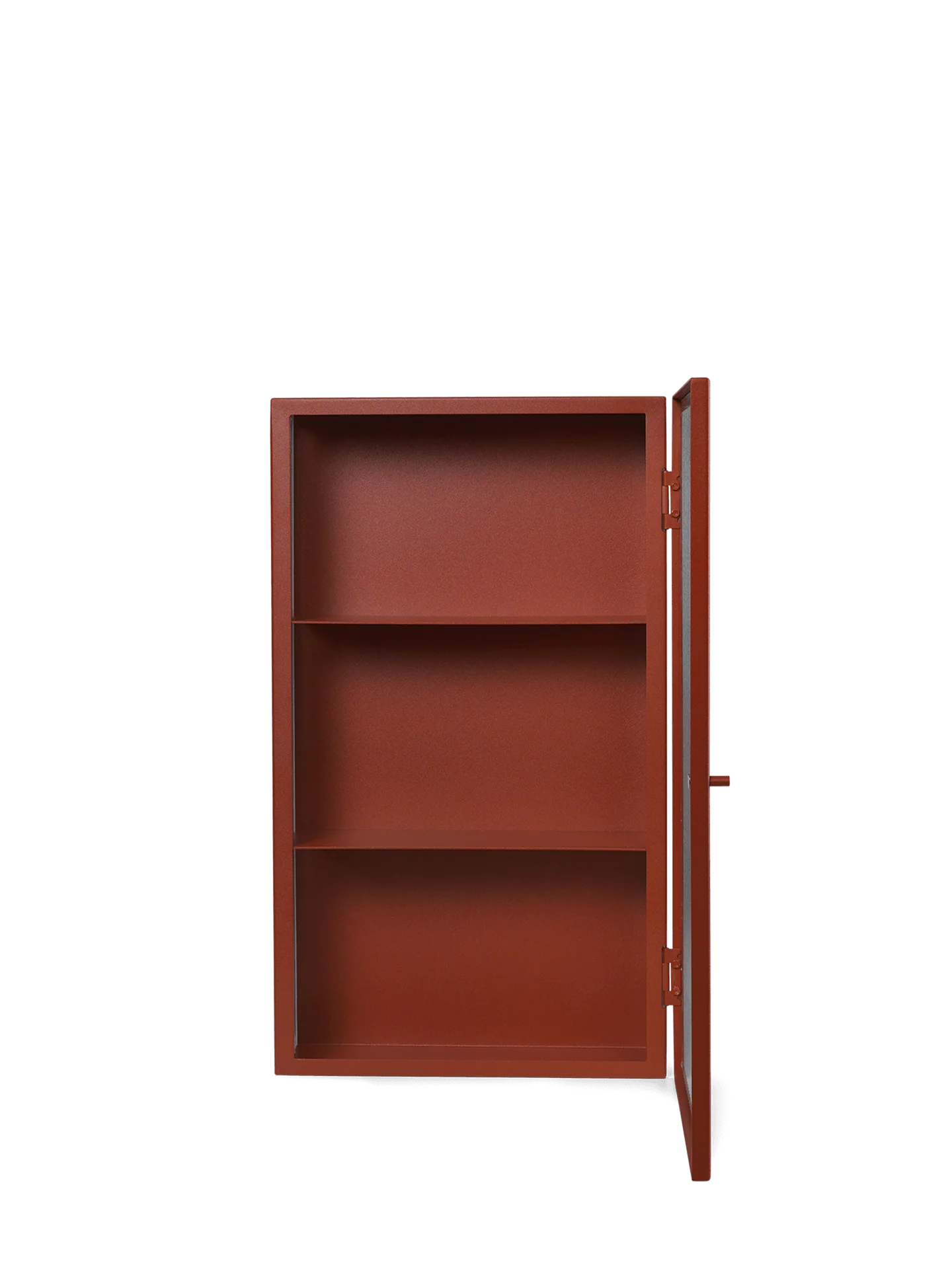 Haze Wall Cabinet - Reeded Glass - Oxide Red - Image 5