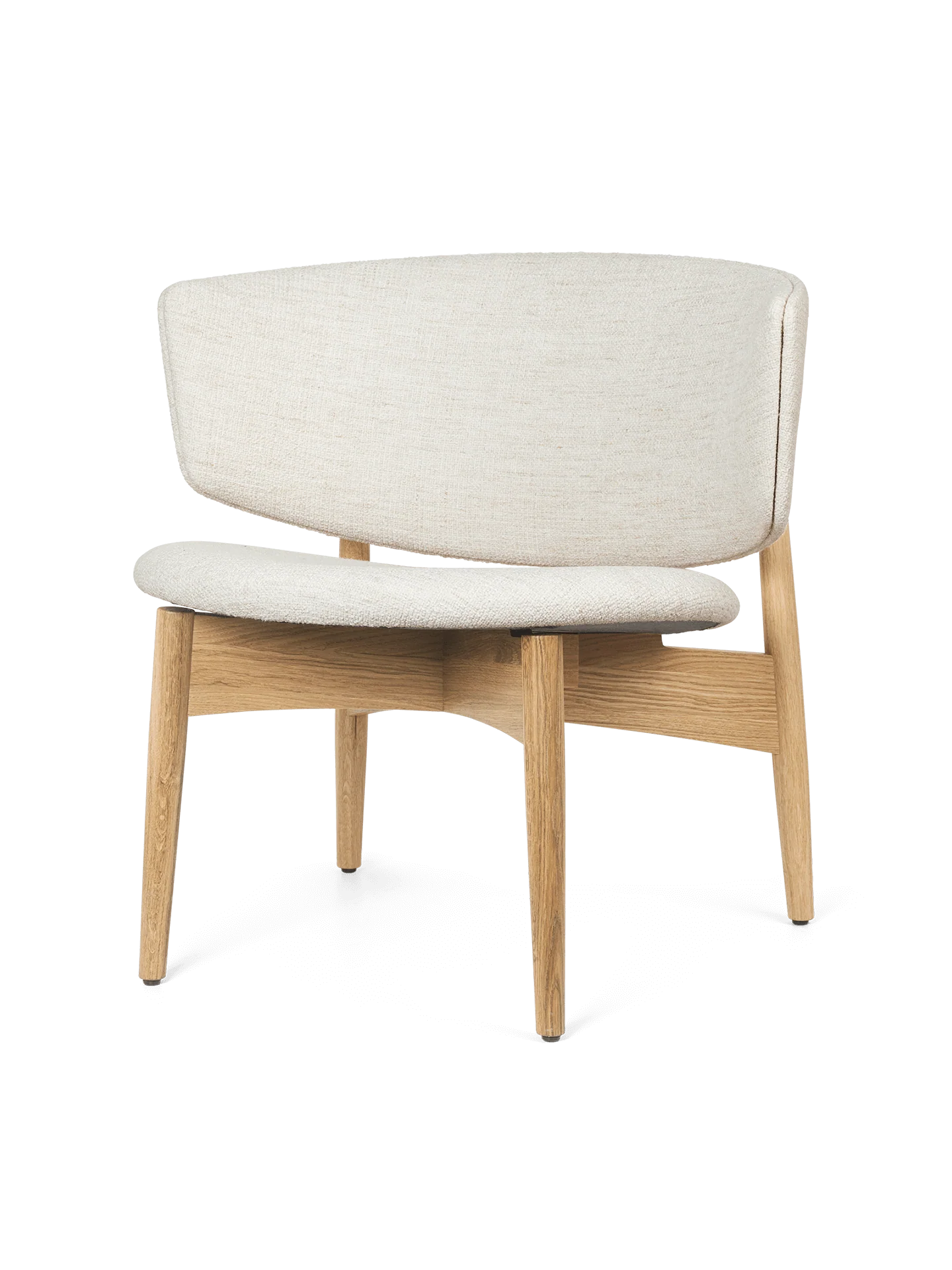 Herman Lounge Chair - Wood - Bouclé - Oak/Off-White - US - Image 4