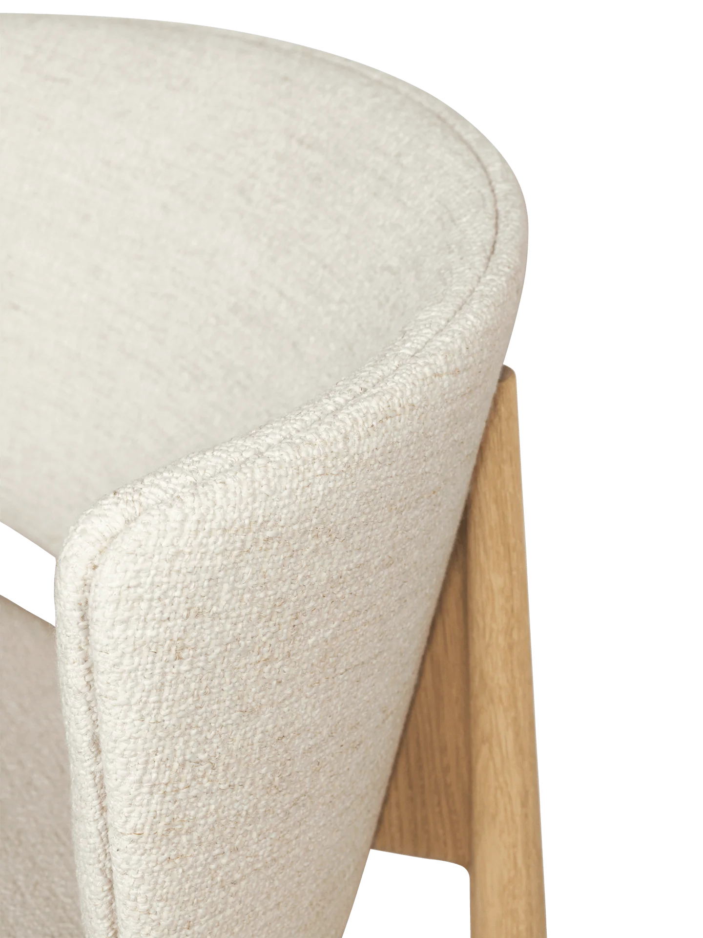 Herman Lounge Chair - Wood - Bouclé - Oak/Off-White - US - Image 6
