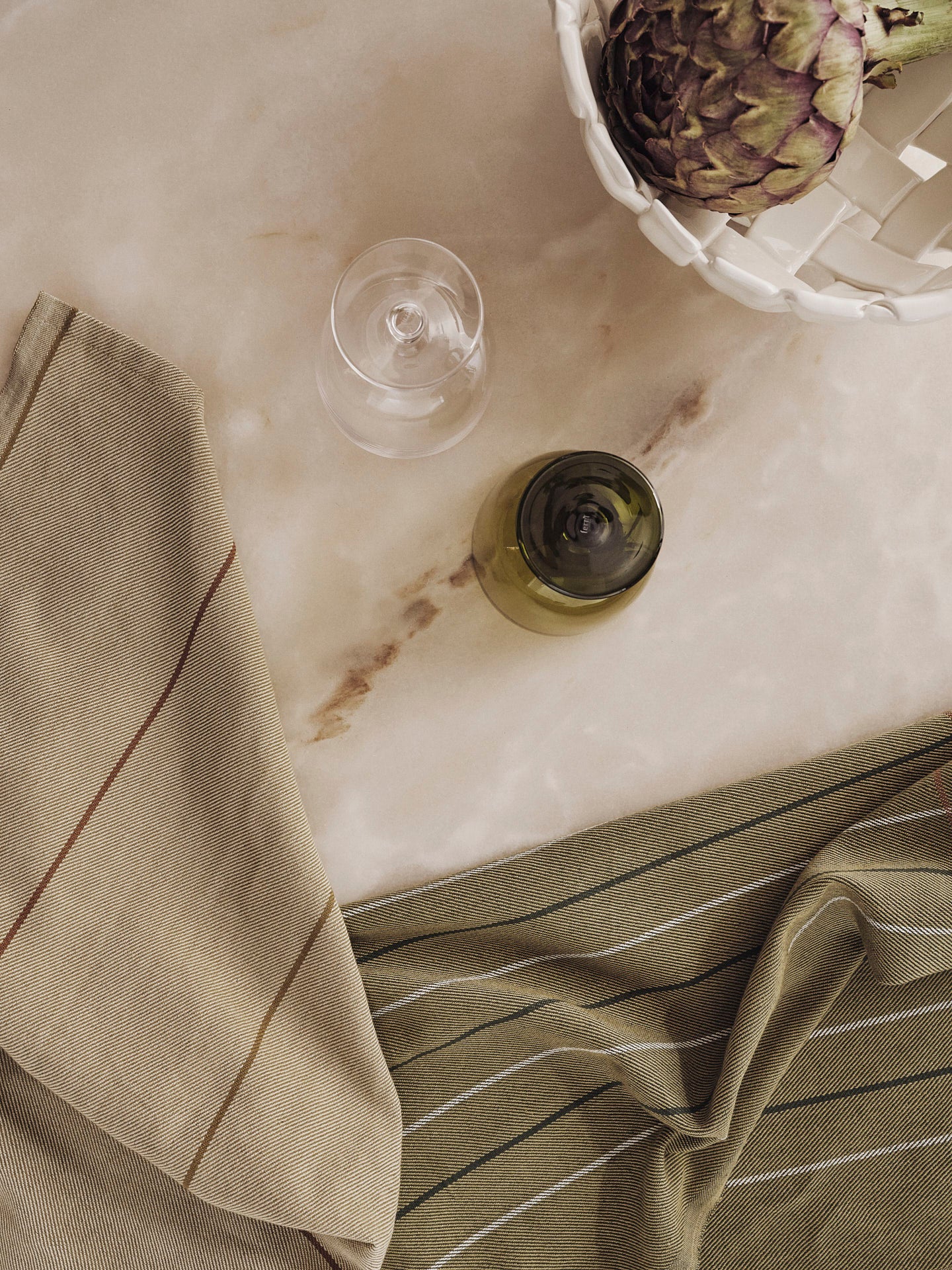 Ito Tea Towel - Set of 2 - Seaweed/Flax - Image 2