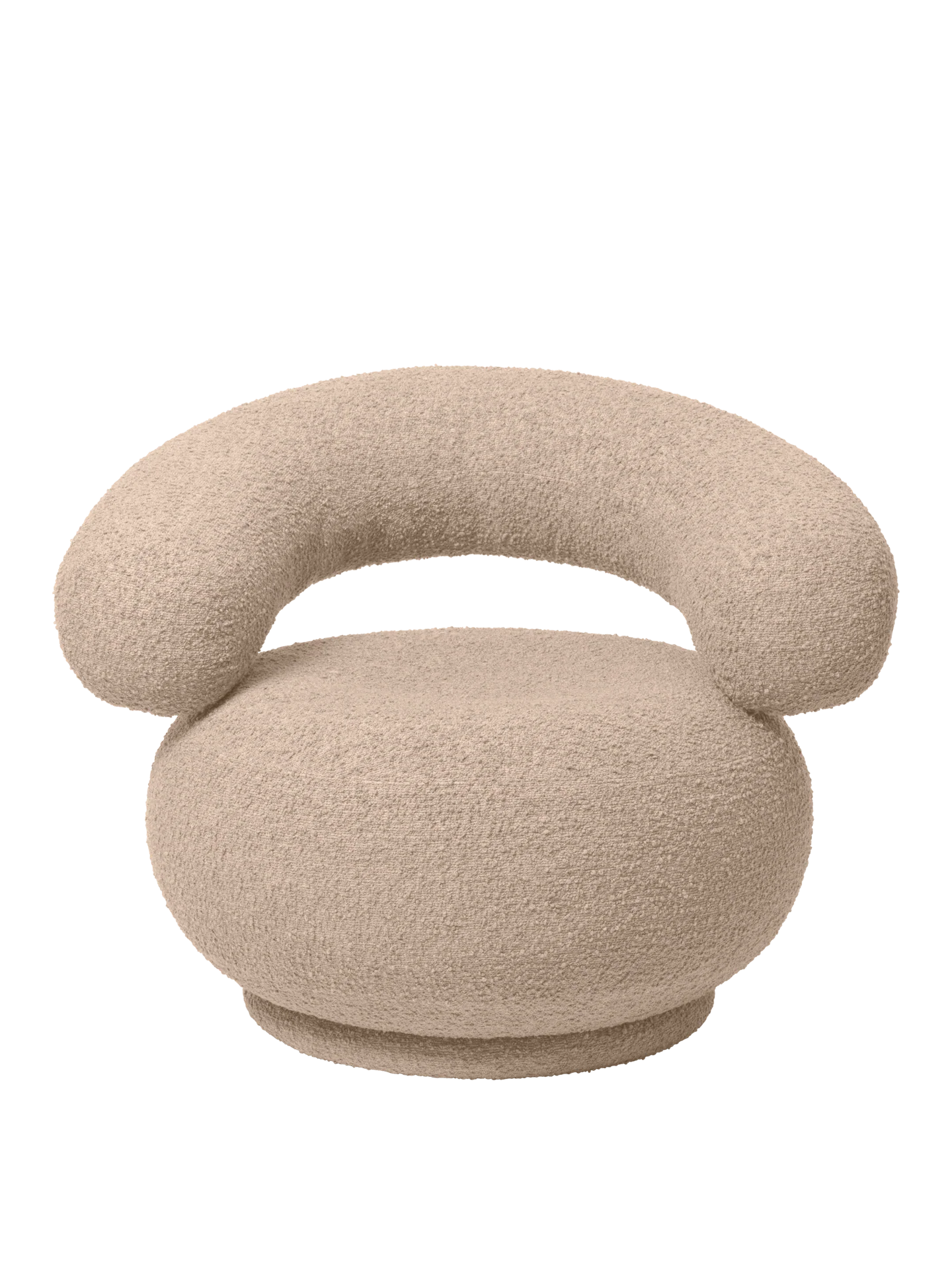 Orbo Lounge Chair - Raw Bouclé - Natural - US