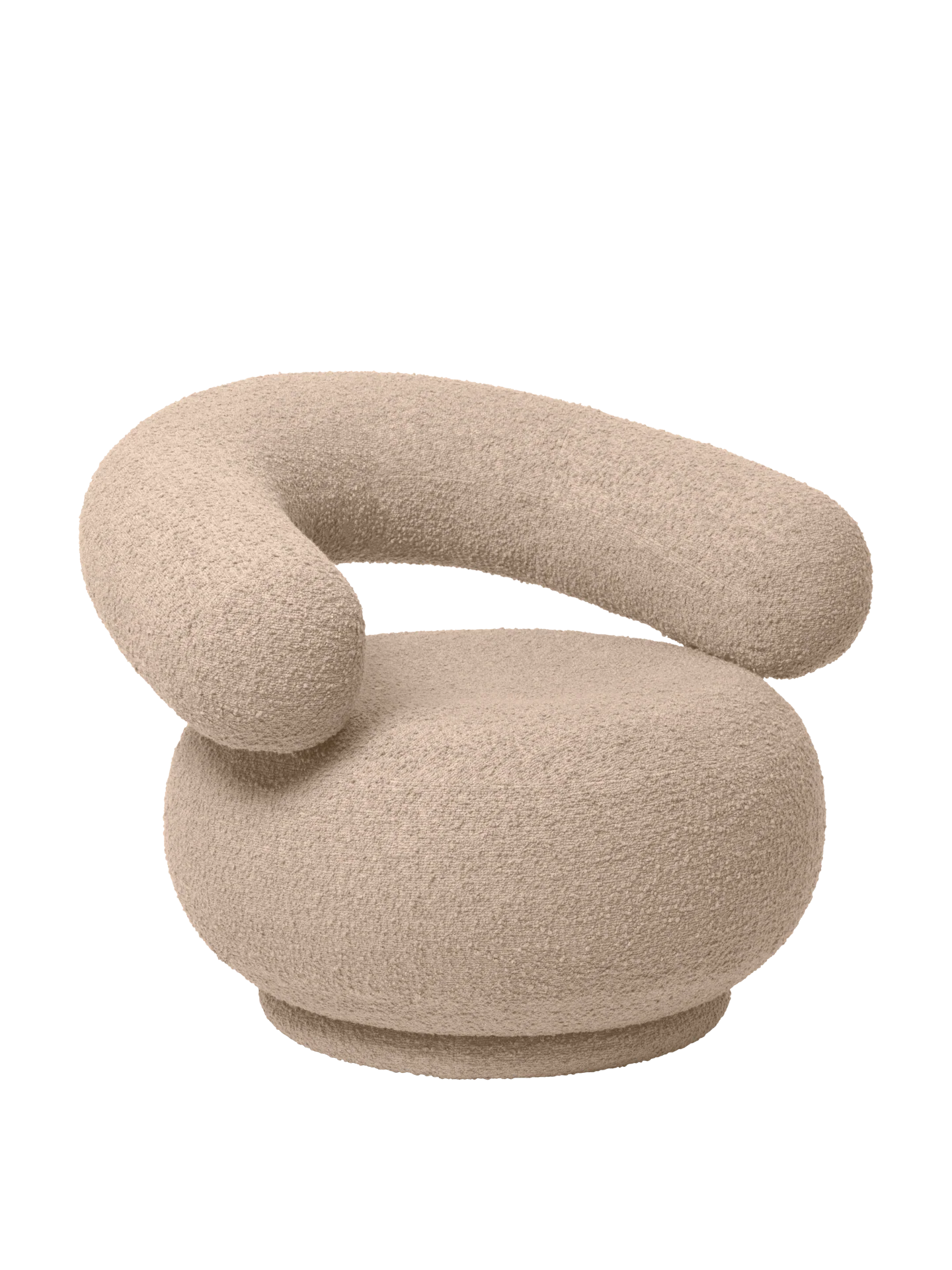 Orbo Lounge Chair - Raw Bouclé - Natural - US - Image 4