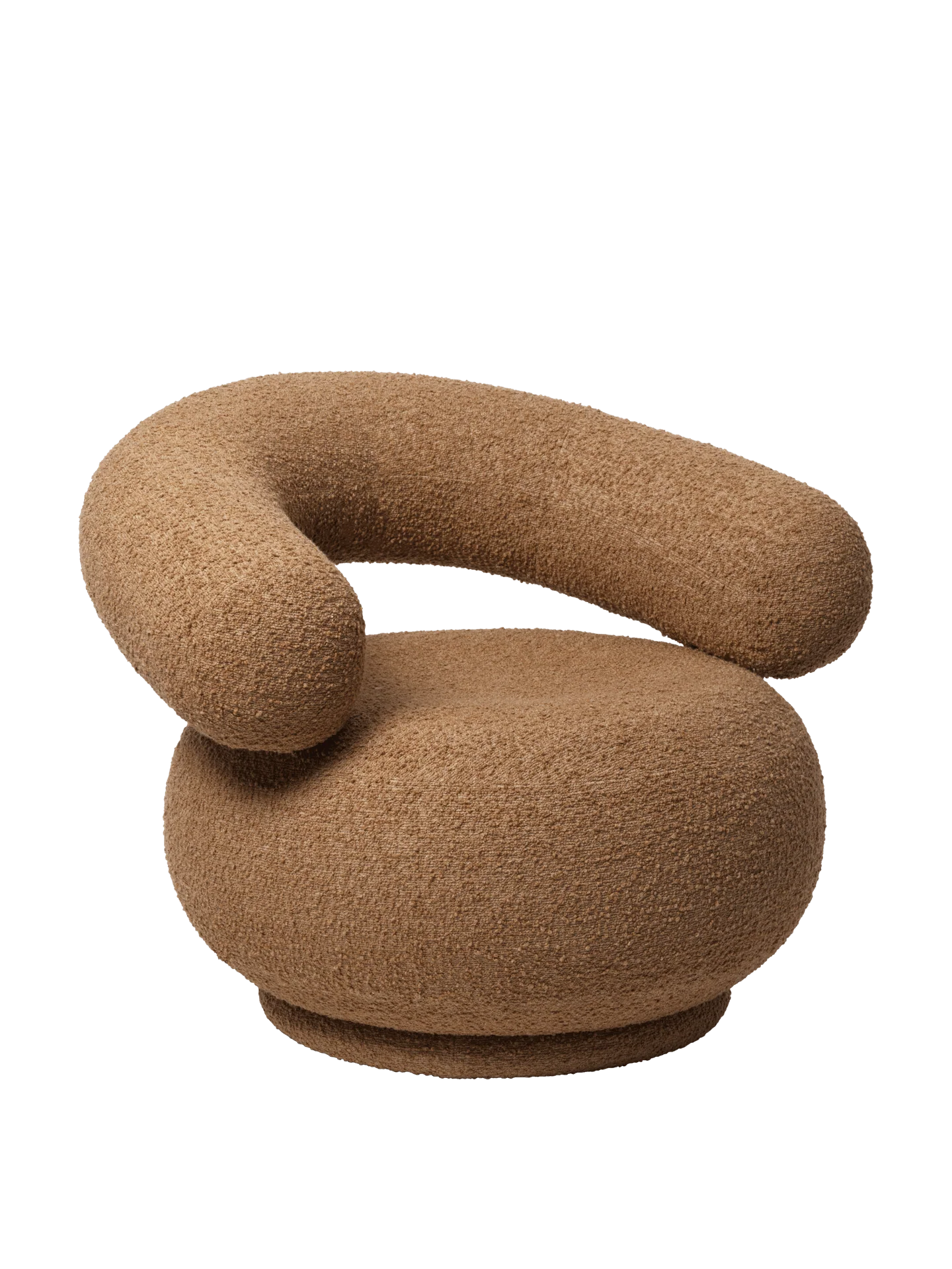 Orbo Lounge Chair - Raw Bouclé - Tan - US - Image 3