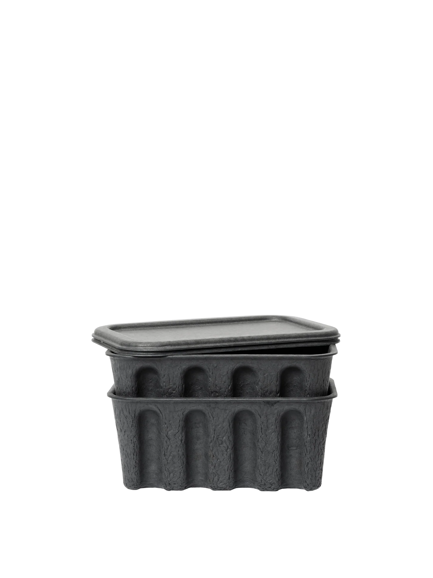 Paper Pulp Box - Set of 2 - Charcoal - Image 4