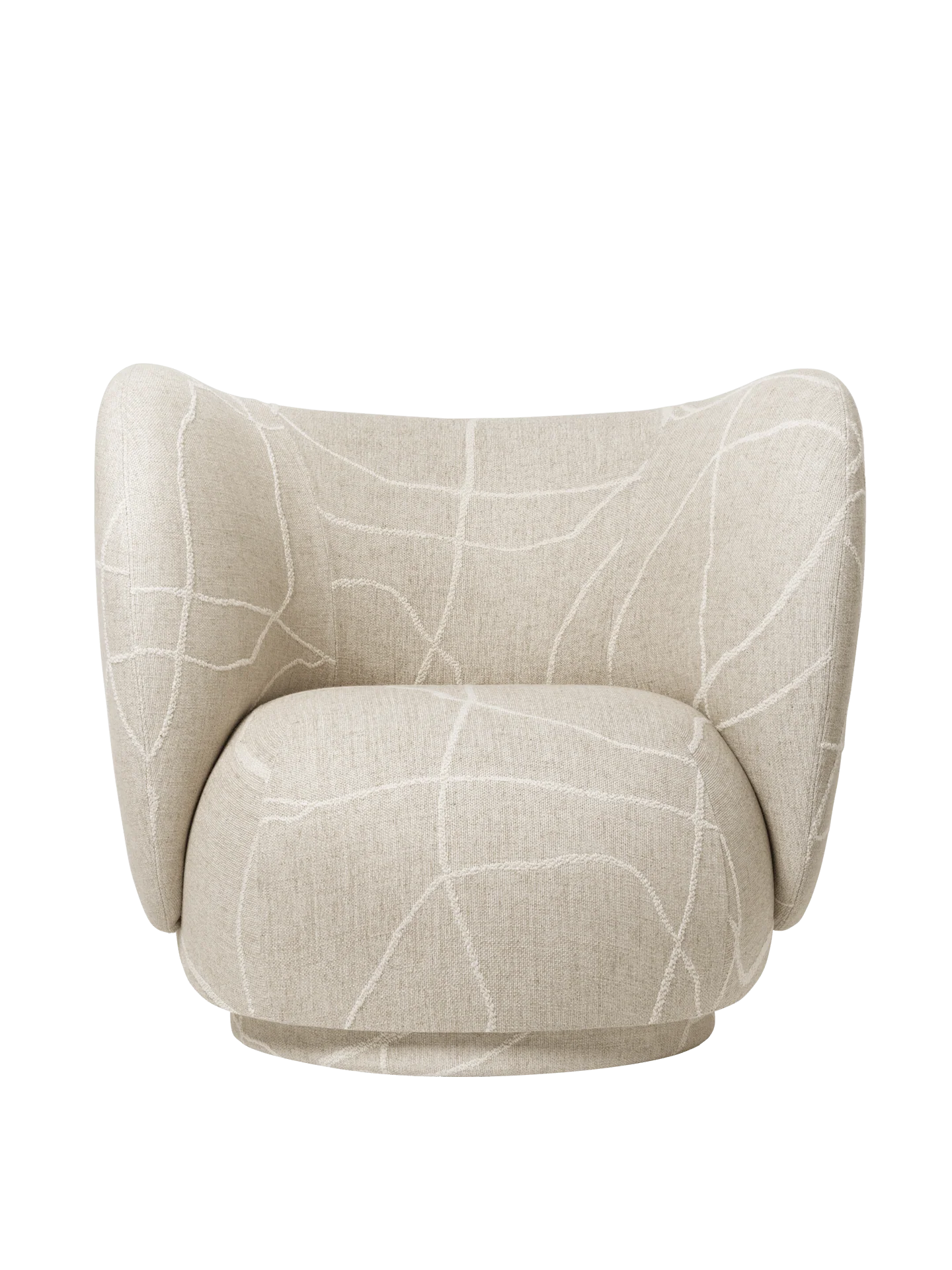 Rico Lounge Chair - Swivel - Can Lis - Sand/Off-White - US