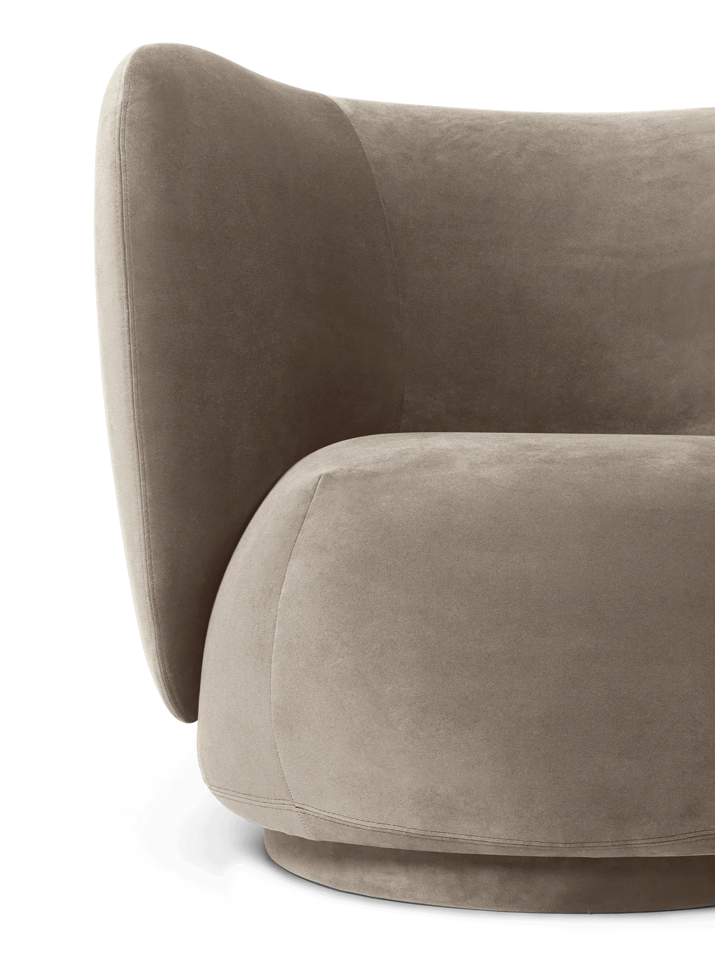 Rico Lounge Chair - Swivel - Rich Velvet - Beige - US - Image 2