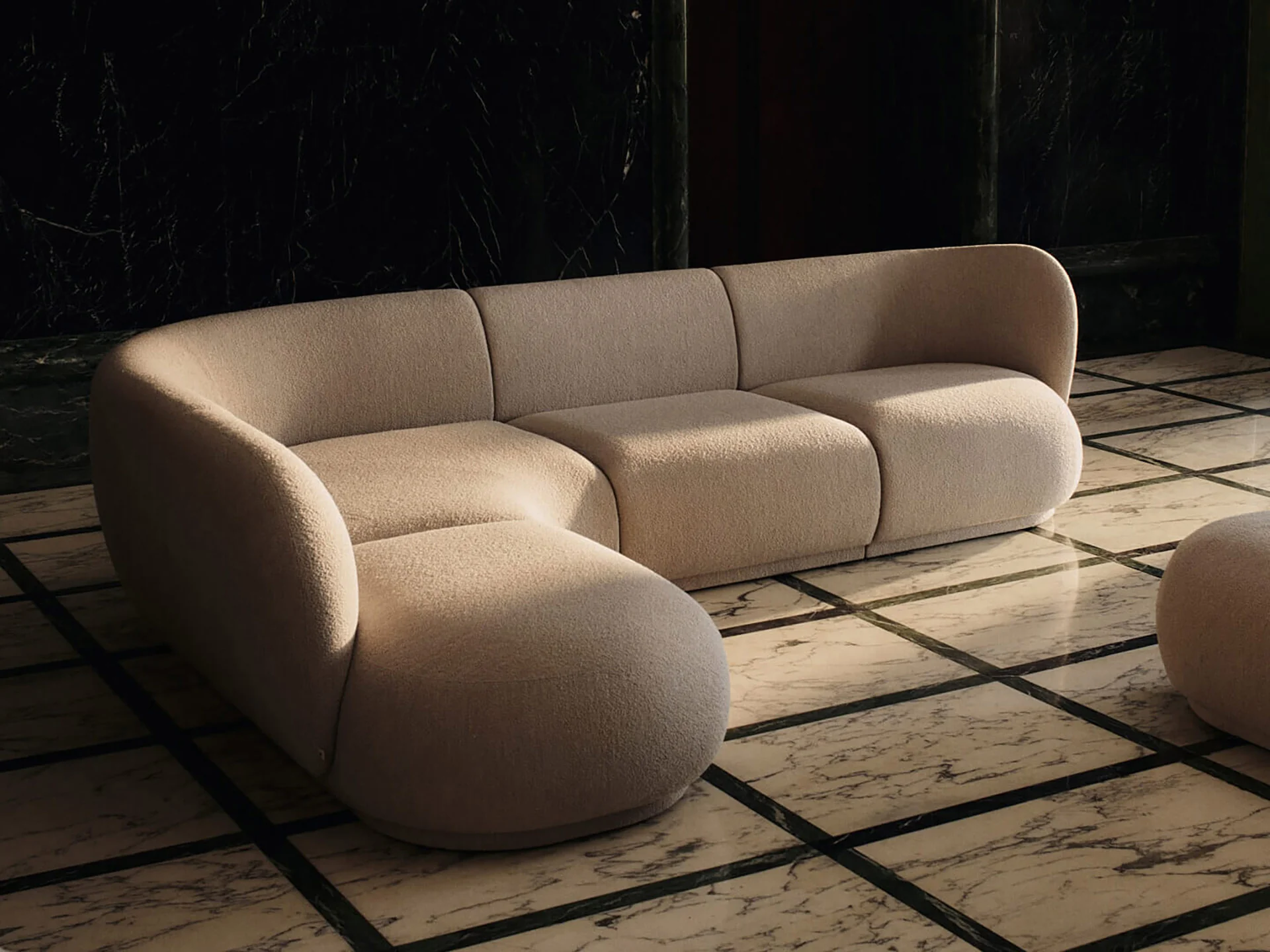 Rico Sofa Armrest Right - Soft Bouclé - Natural - US - Image 3