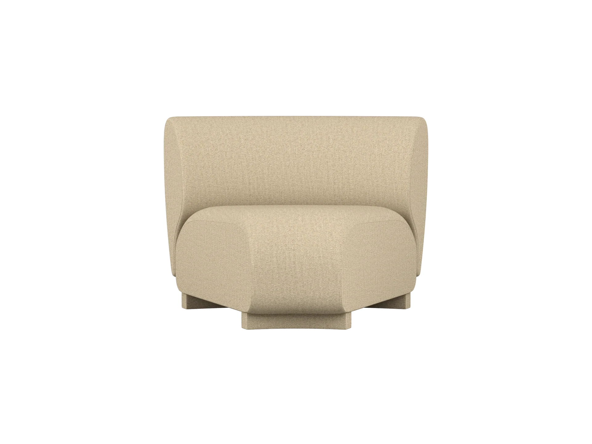 Rico Sofa Corner - Narrow - Raw Bouclé - Natural - US