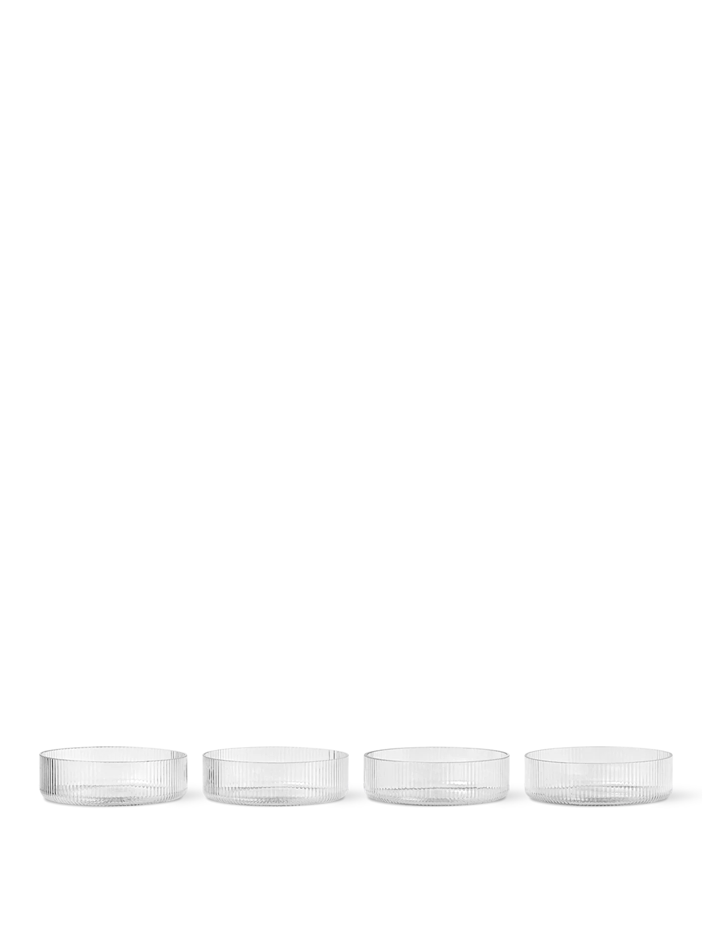 Ripple Serving Bowls - Set of 4 - Clear