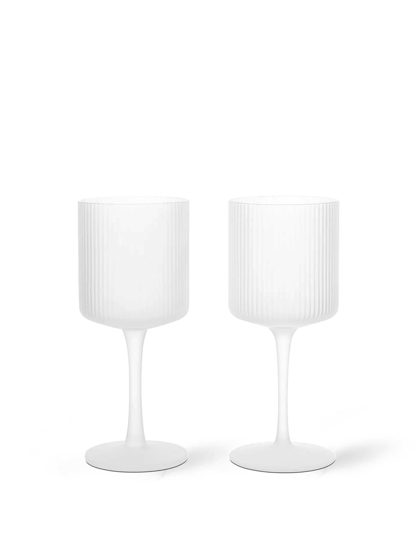 Ripple White Wine Glasses - Set of 2 - Frosted