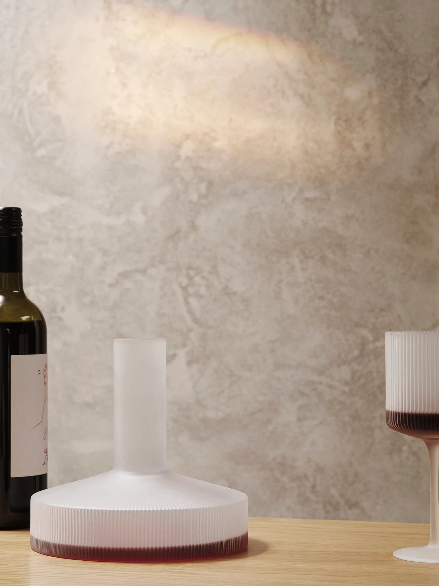 Ripple Wine Carafe - Frosted - Image 2