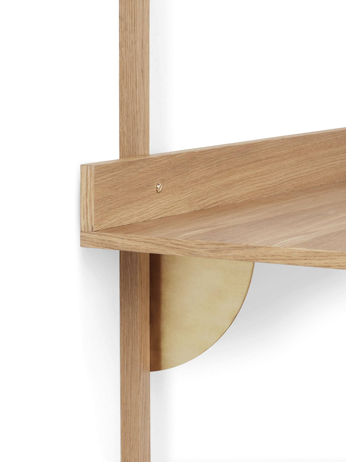 Sector Desk - Natural Oak/Brass - Image 3