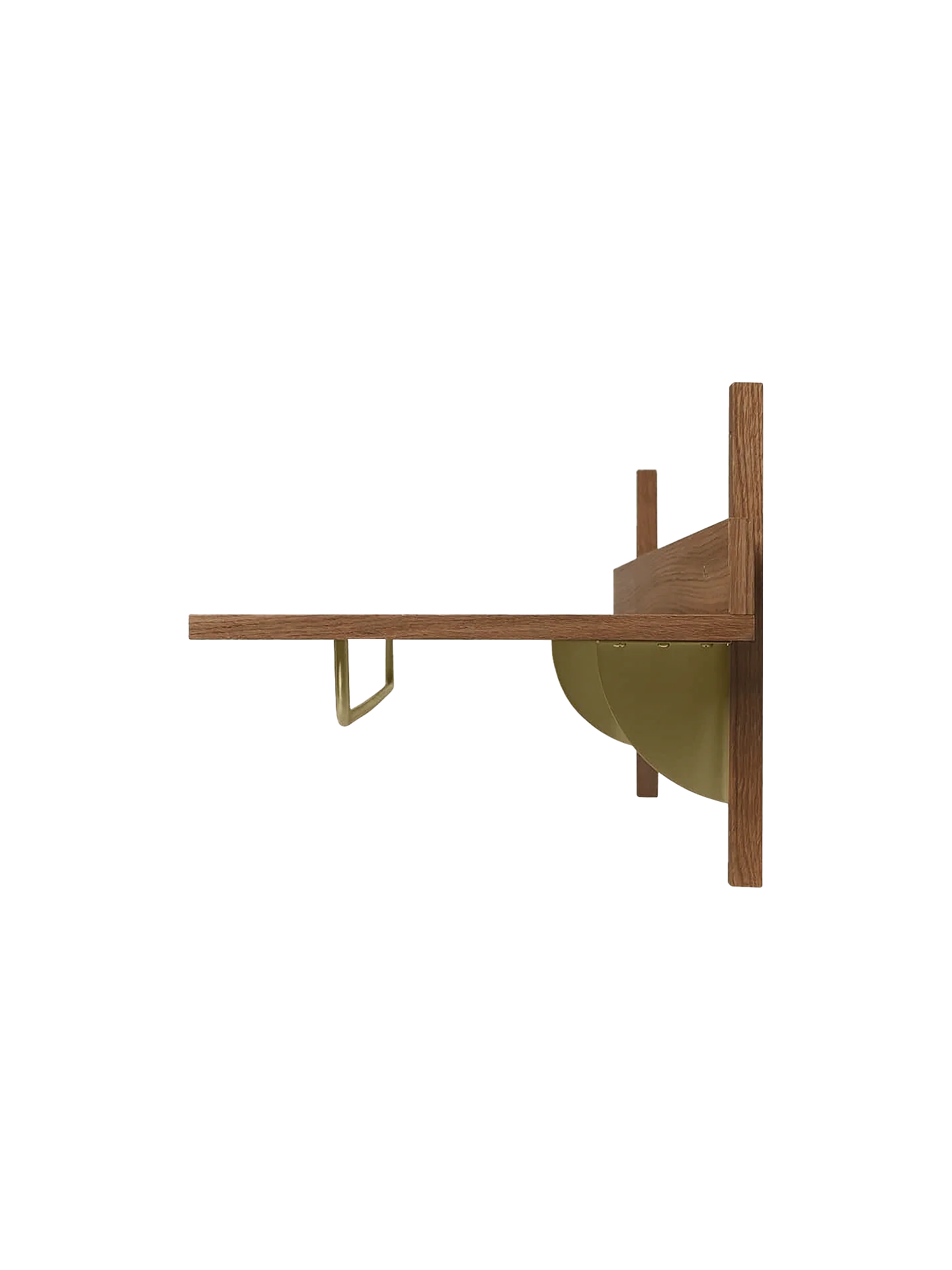 Sector Rack Shelf - Smoked Oak/Brass - Image 4