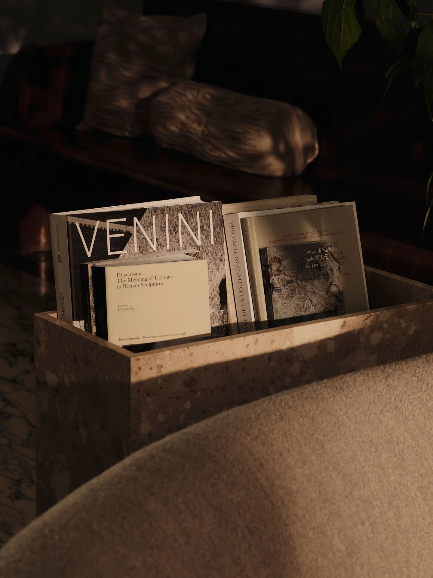 Stone Plant Box with Shelf - Sand - Image 3