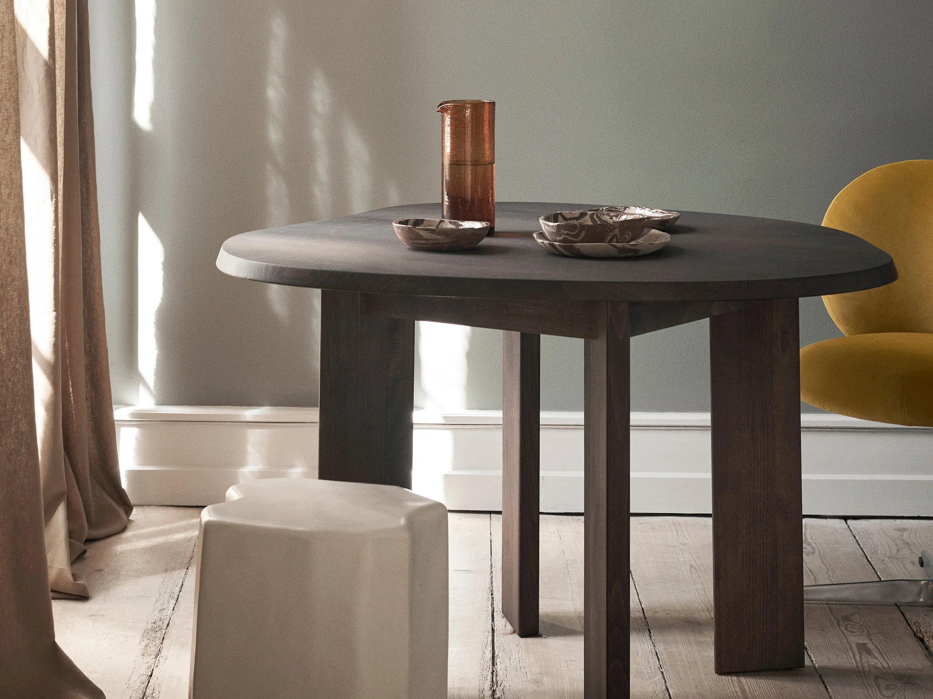 Tarn Dining Table - 115 - Dark Stained Beech - Image 3