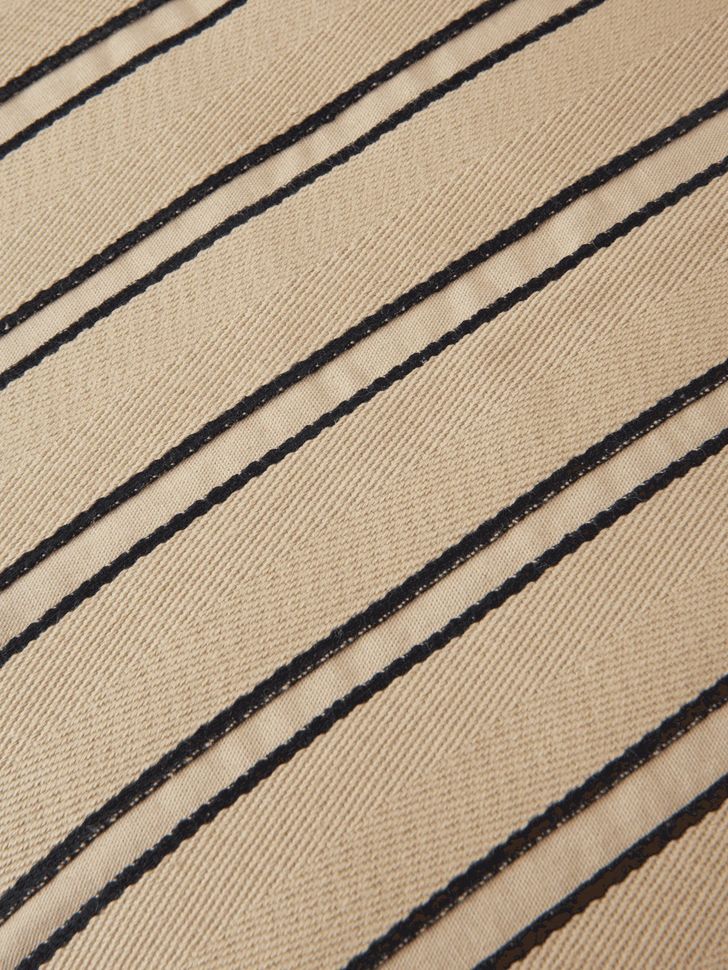 Twill Cushion - Rectangular - Cashmere/Black - Image 3