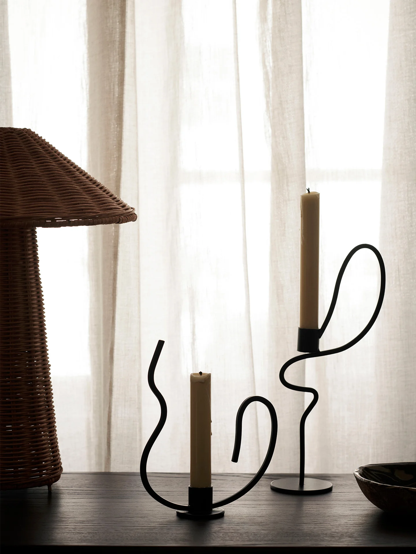 Valse Candle Holder - Low - Black - Image 3